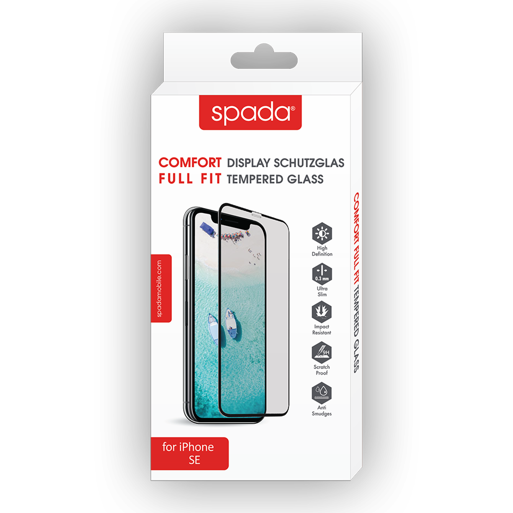 İPhone 6/6S Plus için spada Comfort Tam kaplayan Beyaz Ekran koruma camı