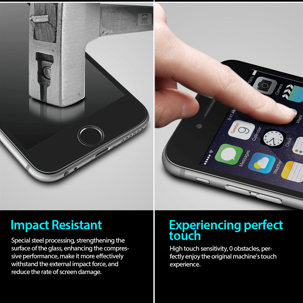 iPhone 7/8 Plus için spada Comfort Tam kaplayan Siyah Ekran koruma camı