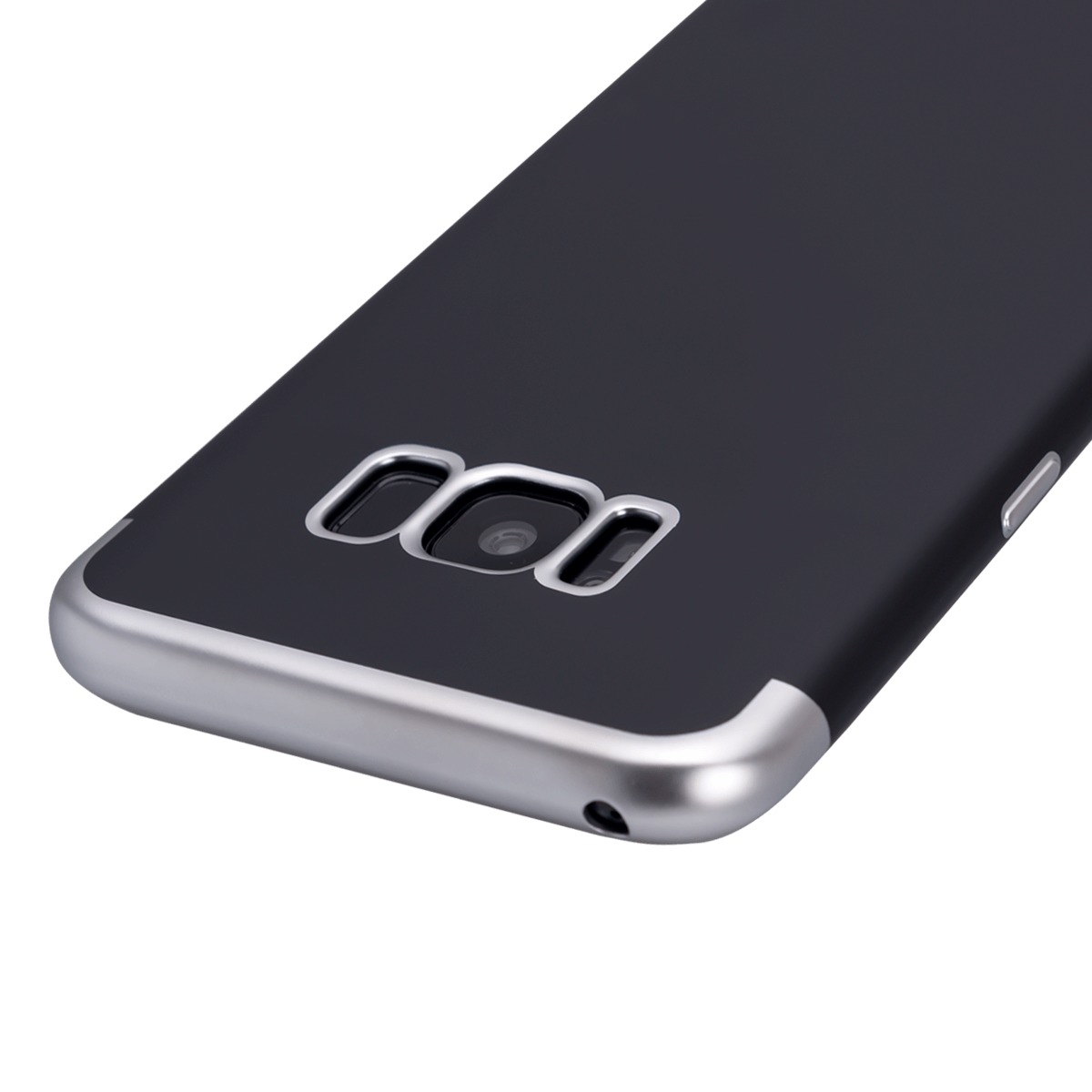 Samsung S8 için spada TRIO Siyah/Gümüş TPU Kapak