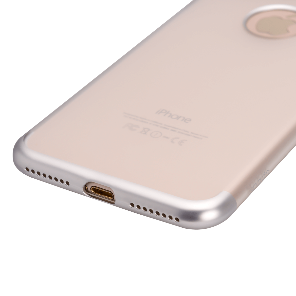 iPhone 7/8 Plus için spada TRIO Seffaf Gümüş TPU Kapak