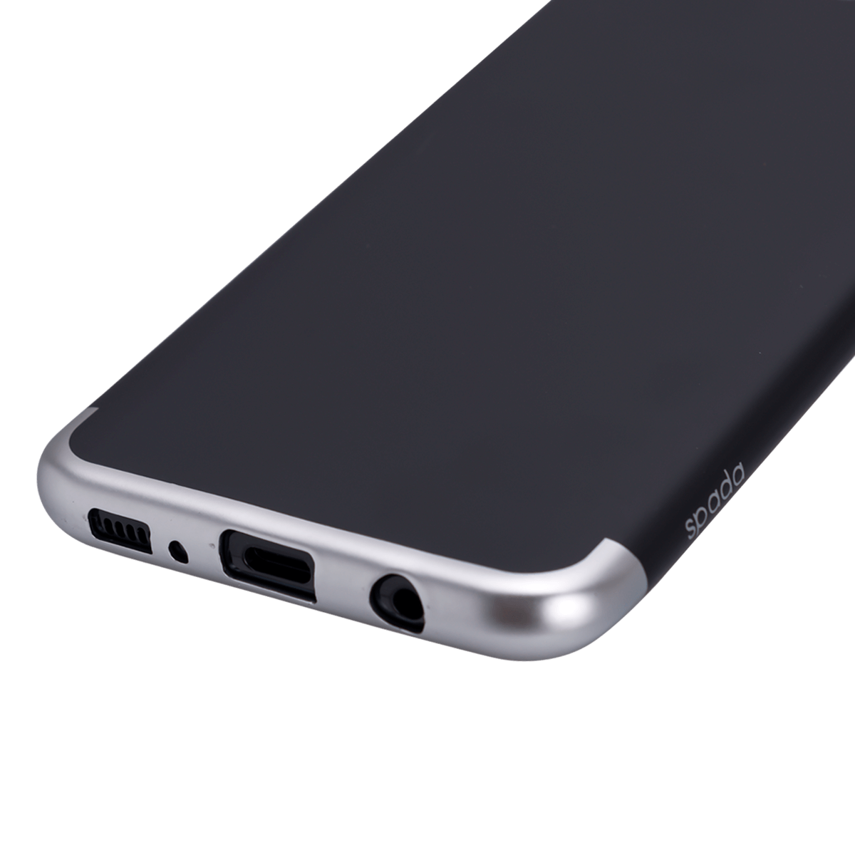 Samsung S8 için spada TRIO Siyah/Gümüş TPU Kapak