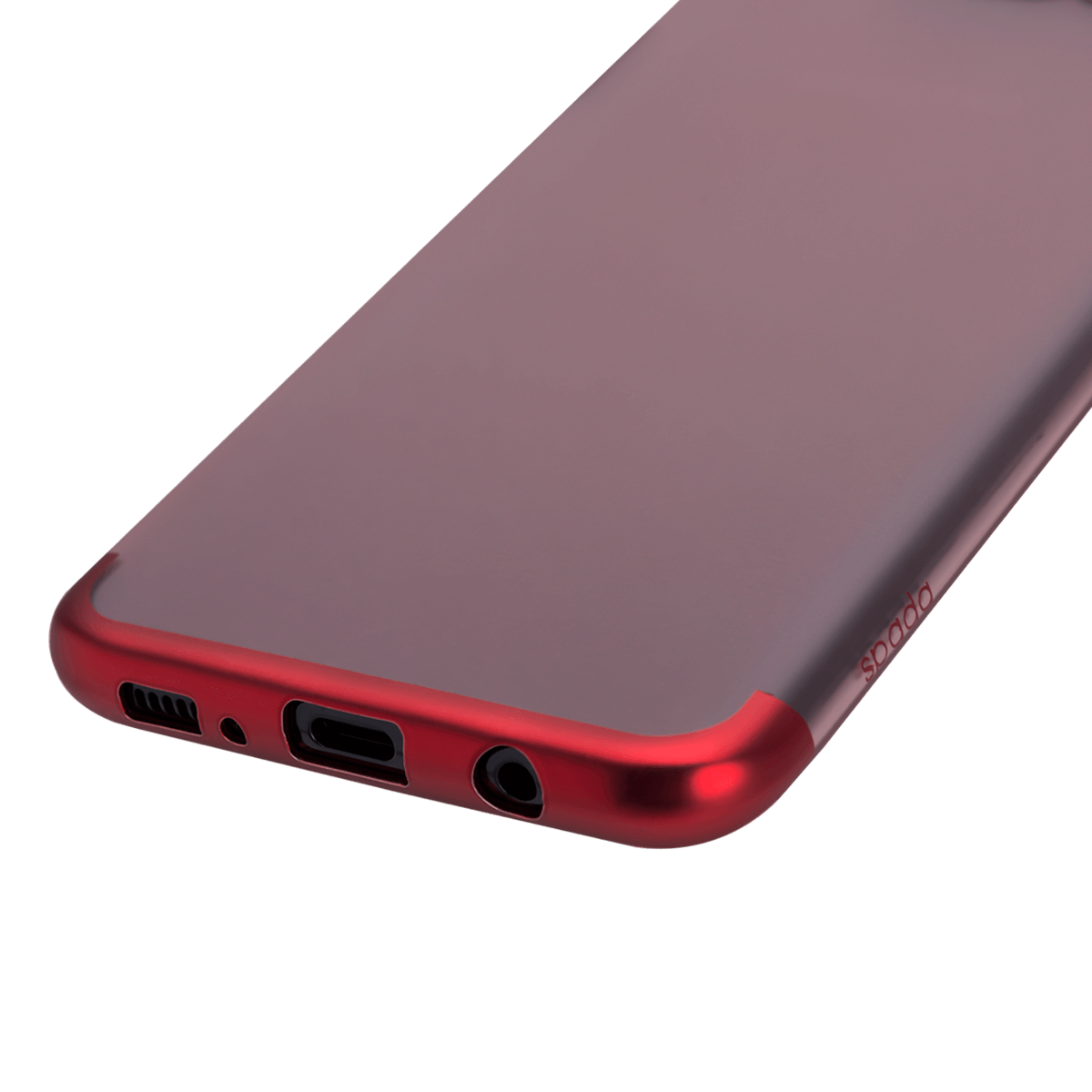 Samsung S8 için spada TRIO Seffaf/Kırmızı TPU Kapak