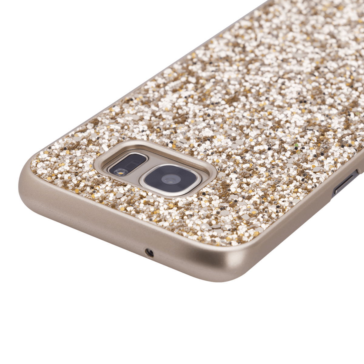 Samsung S7 için spada Glitter Gold renk kapak