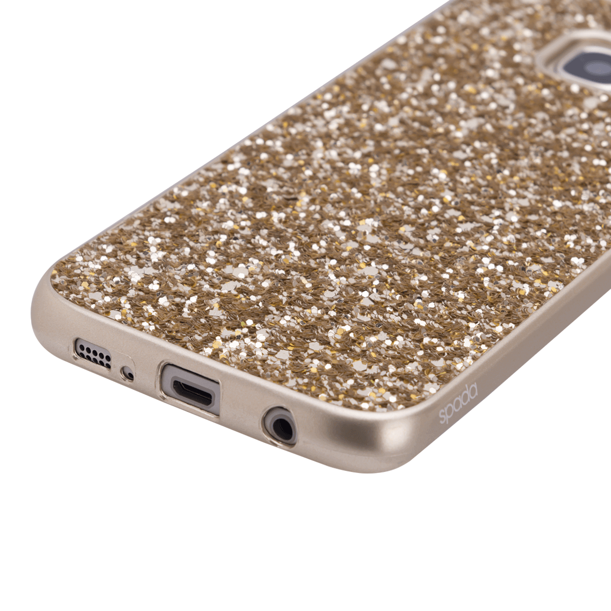 Samsung S7 için spada Glitter Gold renk kapak