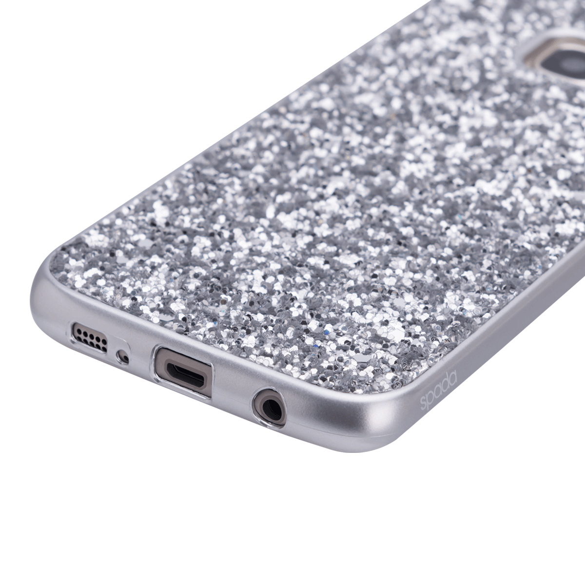 Samsung S7 için spada Glitter Gümüş renk kapak