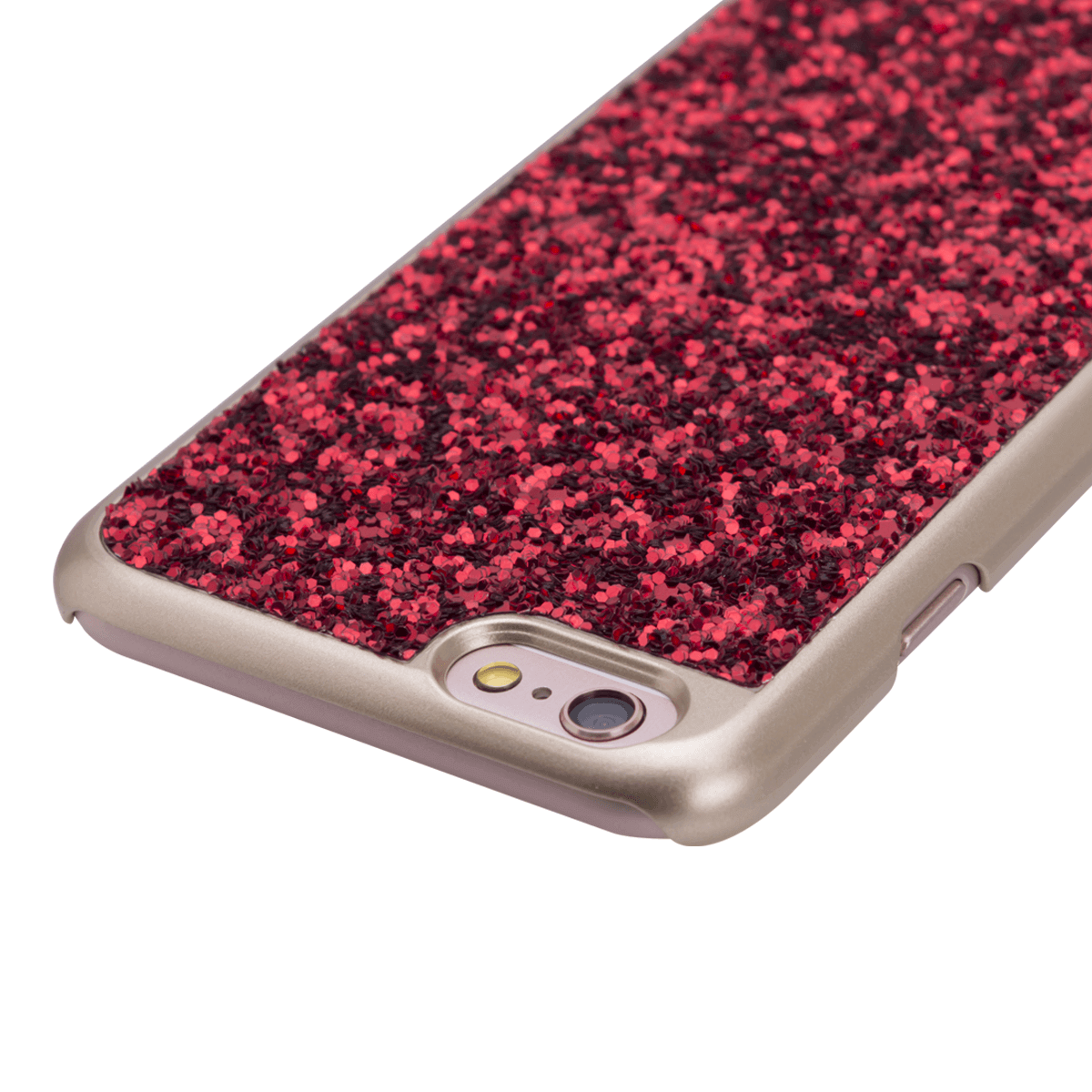 iPhone 6/6S için spada Glitter Kırmızı renk Kapak