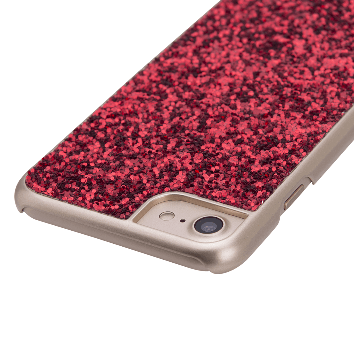 iPhone 7/8 için spada Glitter Kırmızı renk Kapak