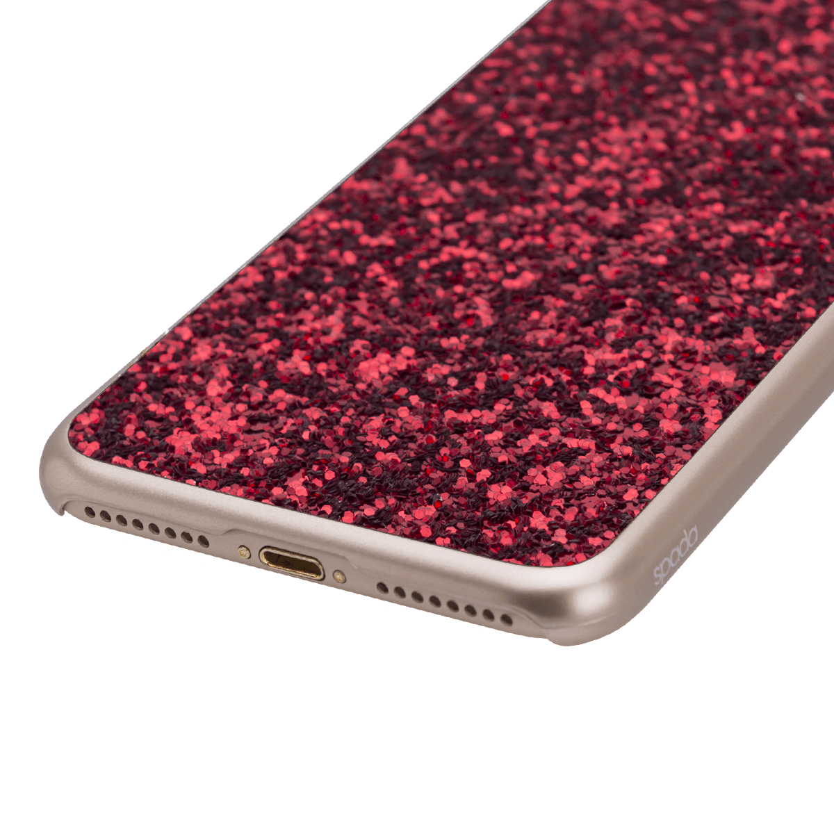 iPhone 7/8 Plus için spada Glitter Kırmızı renk Kapak