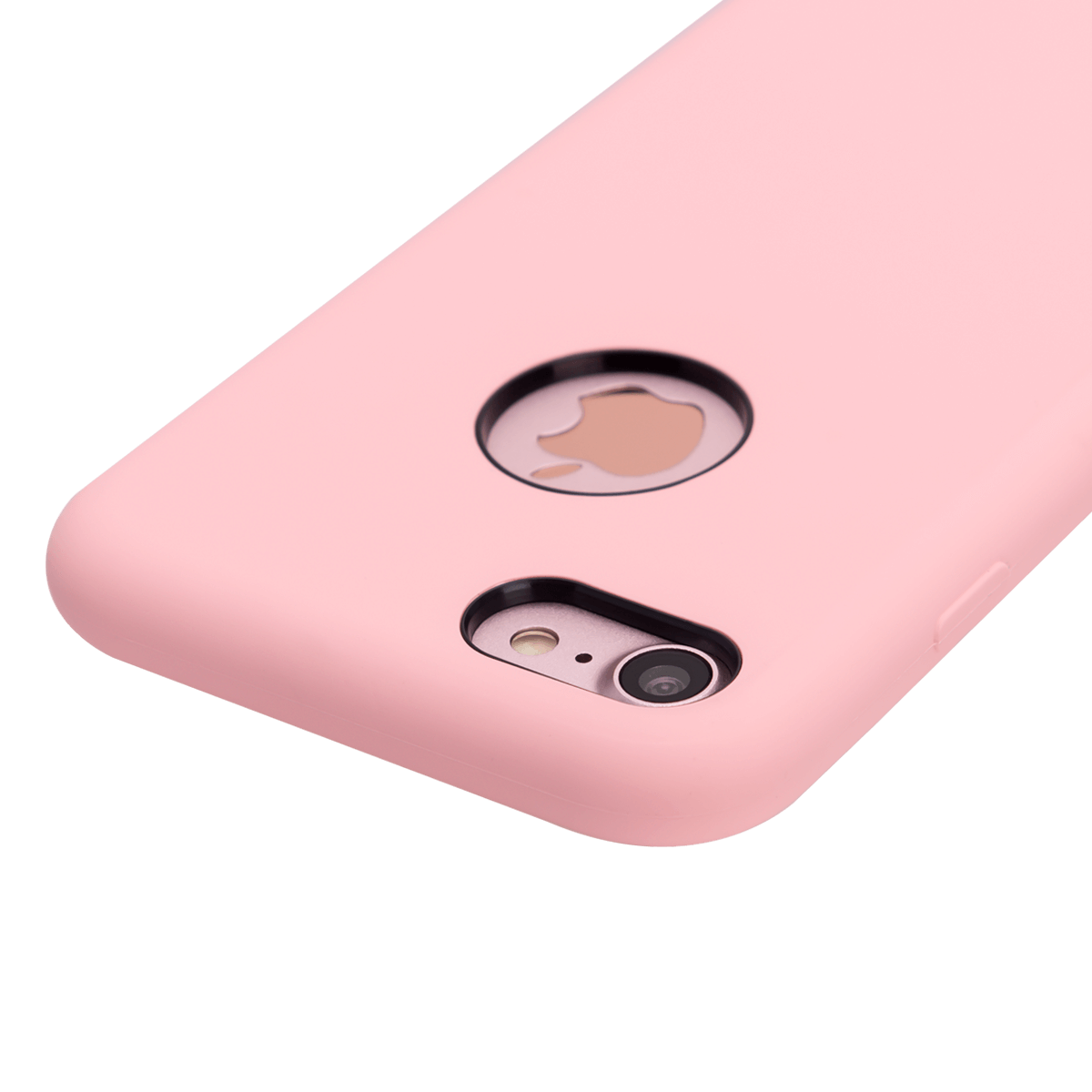 iPhone 7/8 için spada Liquid Silikon Pembe renkli kapak