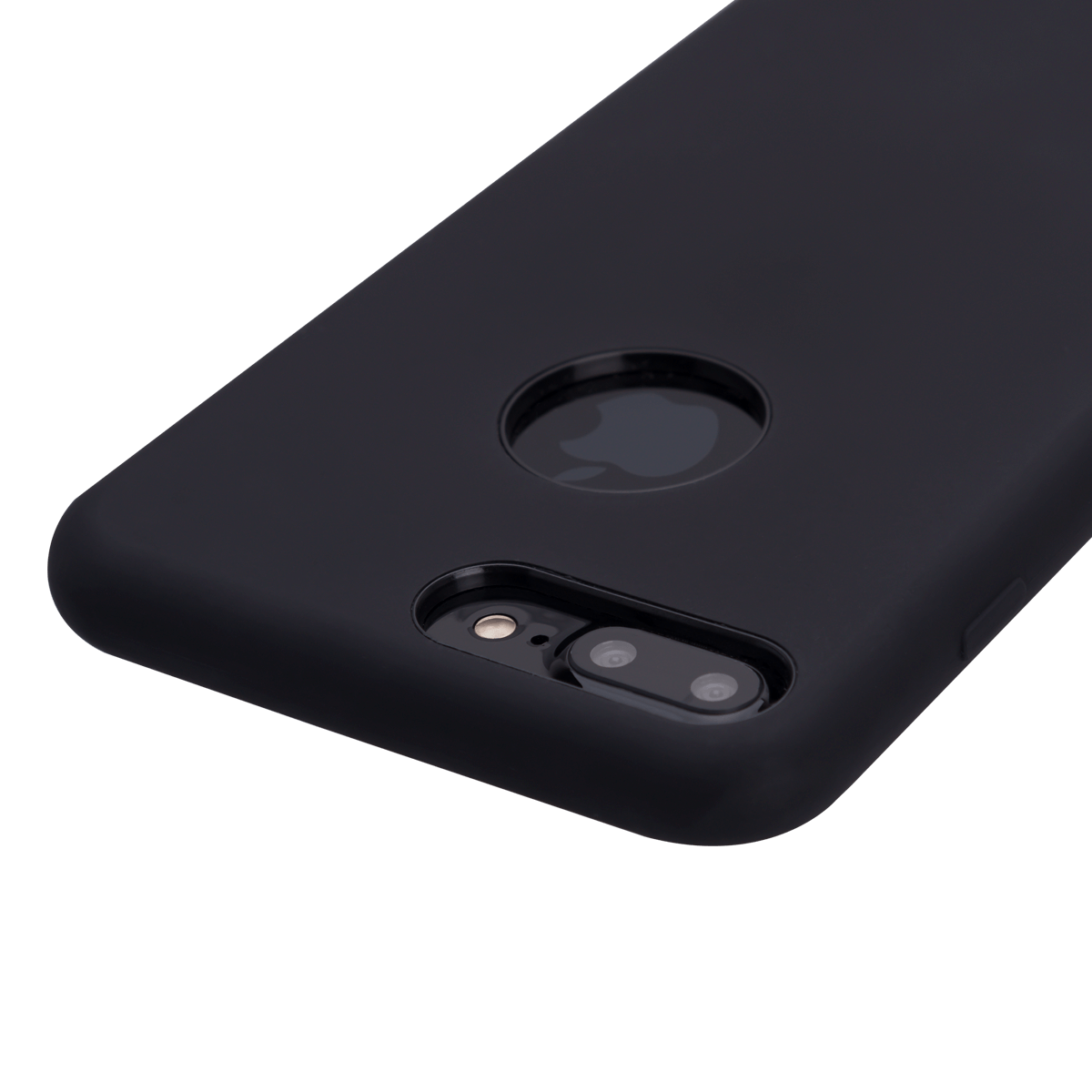 iPhone 7/8 Plus için spada Liquid Silikon Siyah renkli kapak