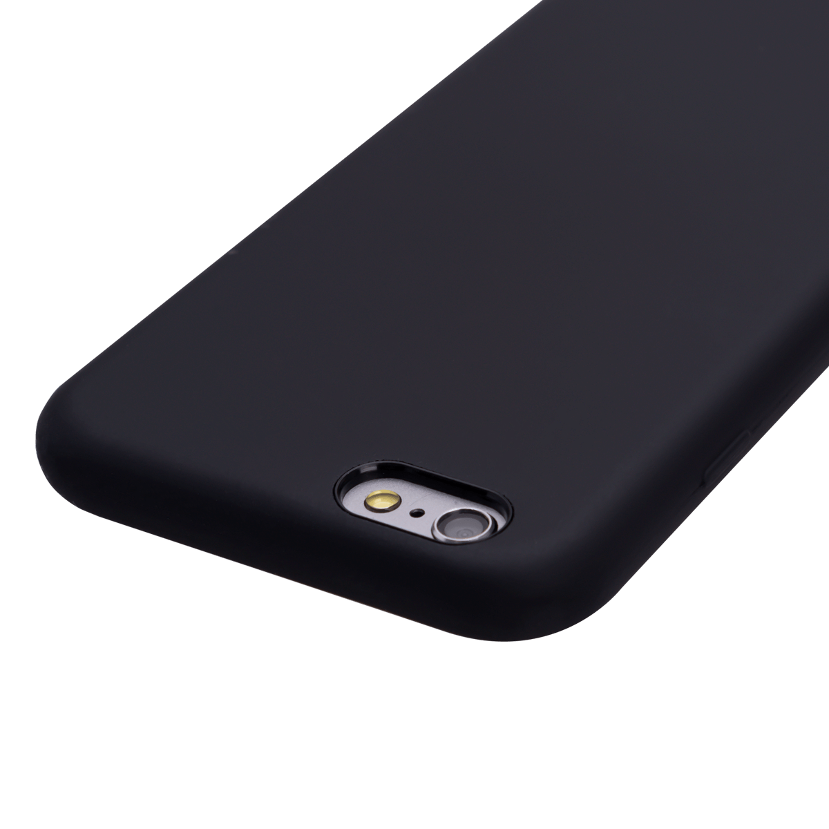 iPhone 6/6S Plus için spada Liquid Silikon Siyah renkli kapak