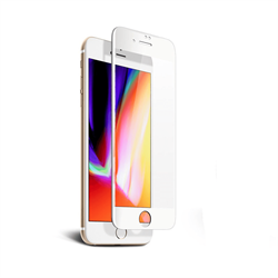 iPhone 7/8 için icover Tam Kaplayan Beyaz Ekran Koruma Camı